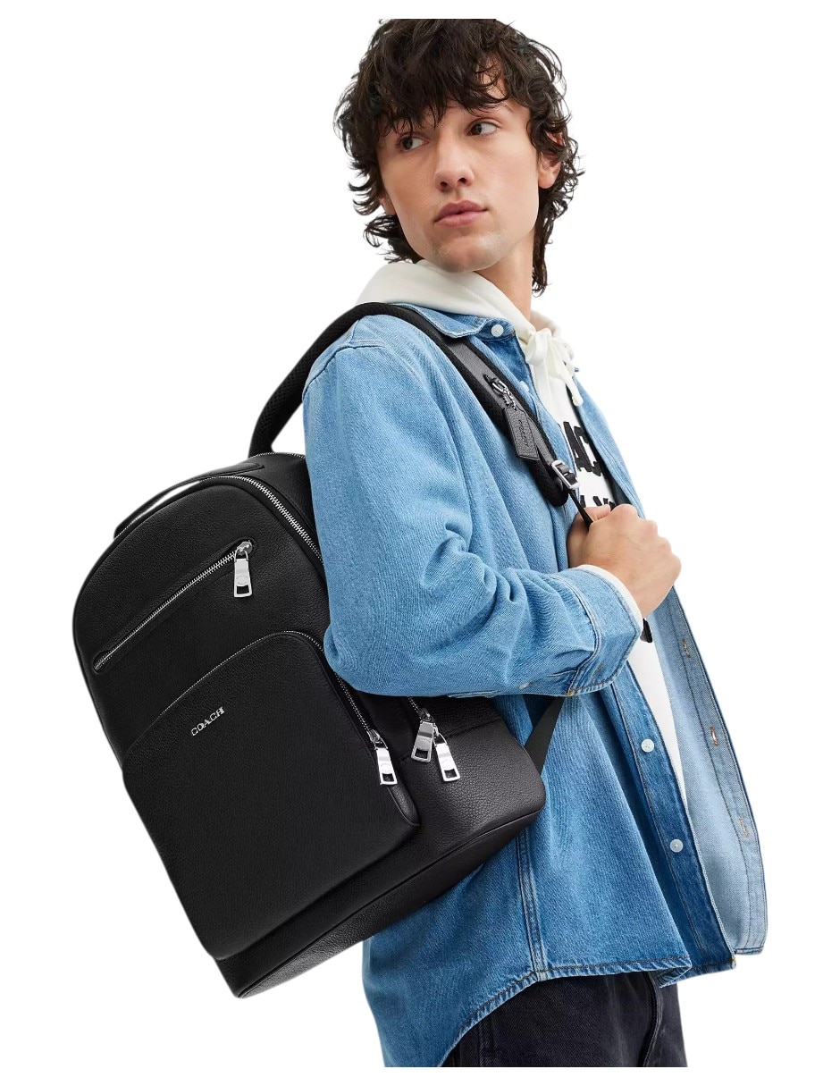 Mochila casual Coach Ethan impermeable para hombre