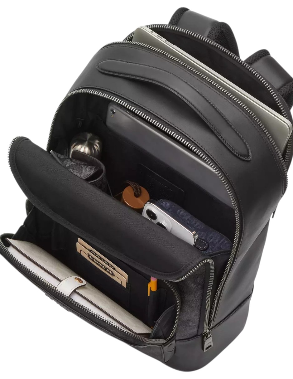 Mochila casual Coach Ethan impermeable para hombre