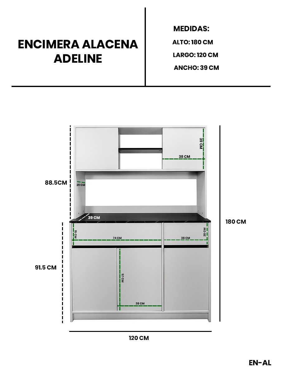Gabinete armable Adeline de MDF y melamina 2