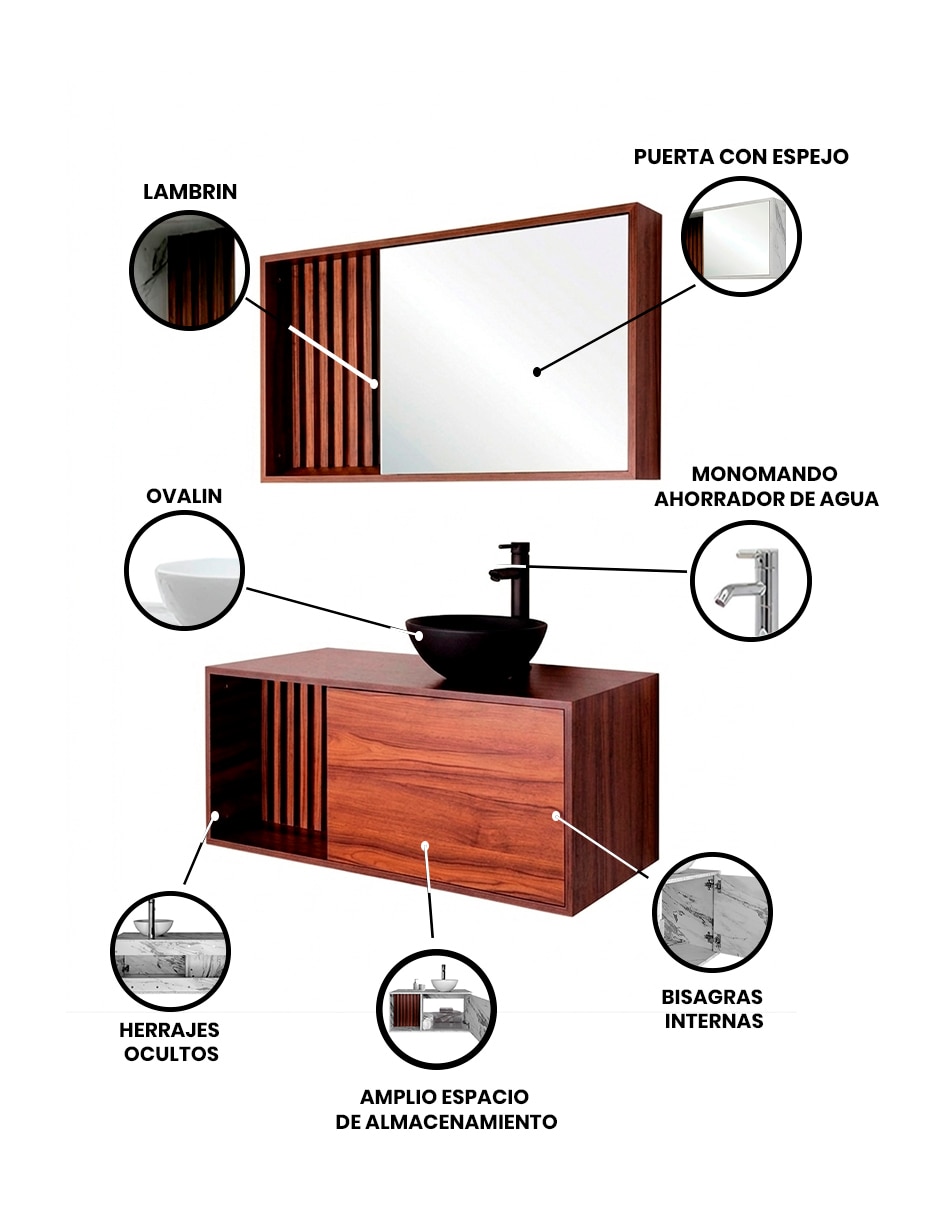 Gabinete armable Leone de MDF y melamina 6