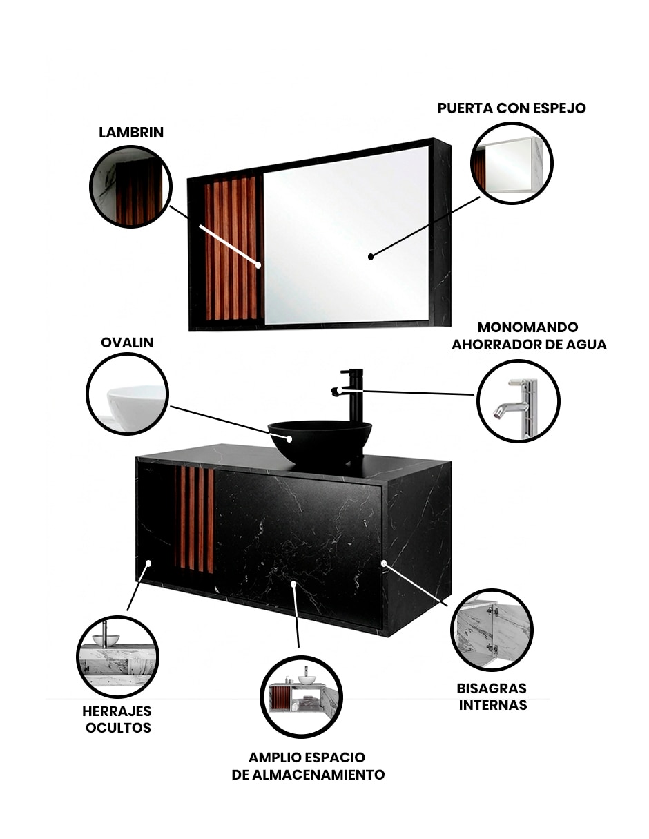 Gabinete armable Leone Decomobil de MDF y melamina