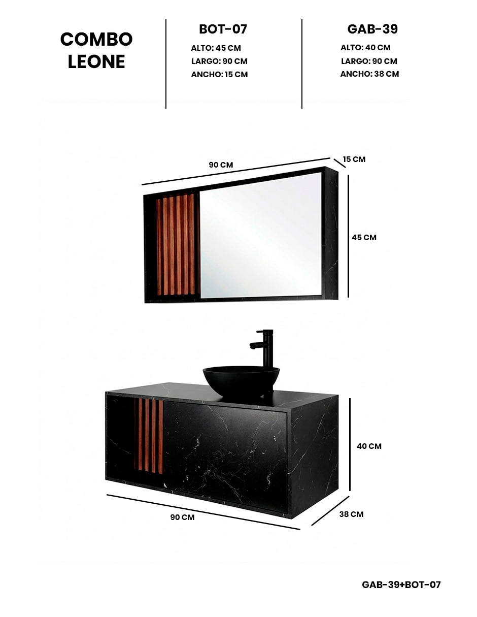Gabinete armable Leone Decomobil de MDF y melamina