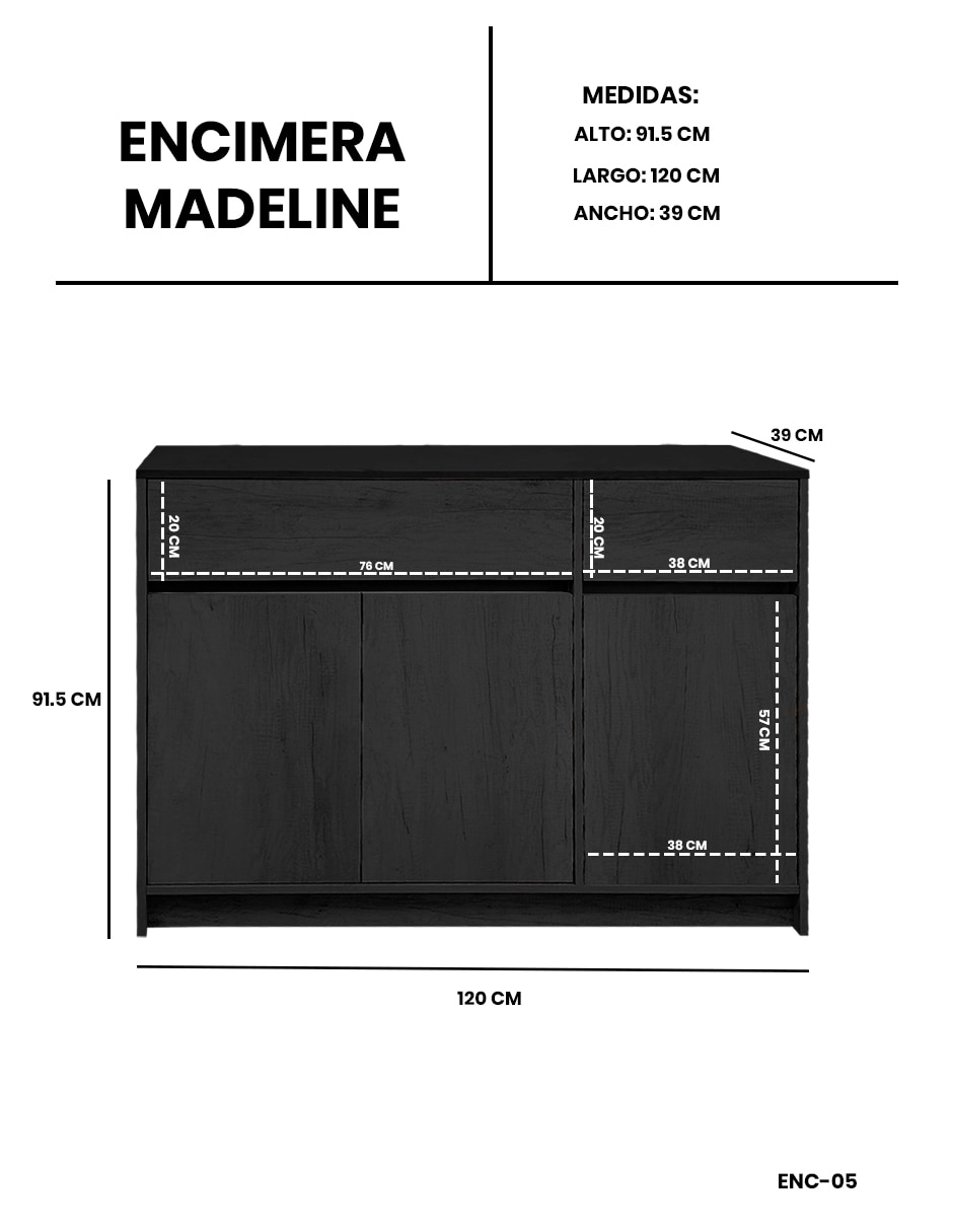 Gabinete armable Madeline de MDF 2