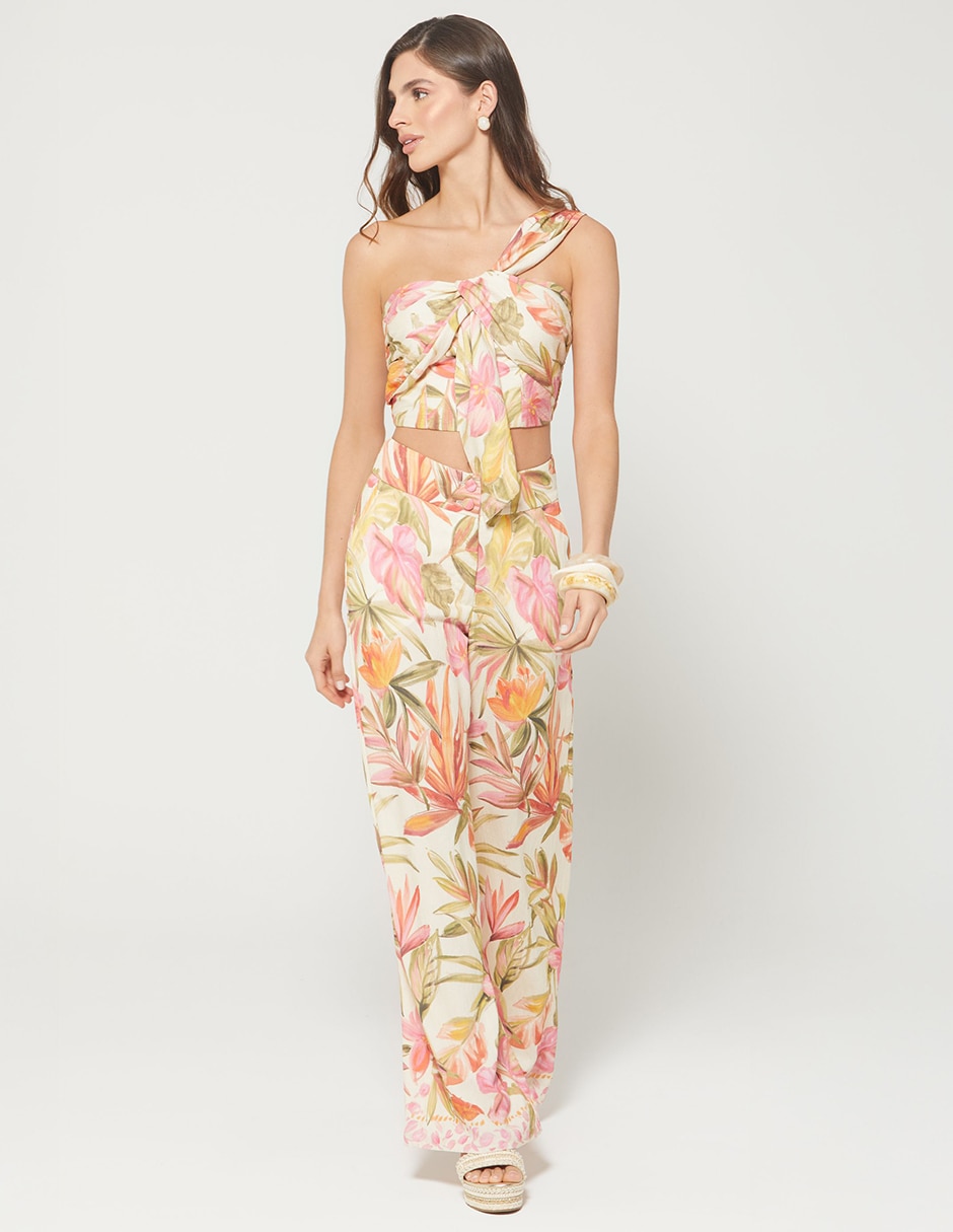 Pantalón Relaxed STUDIO F Tropical Resort Palazzo para mujer