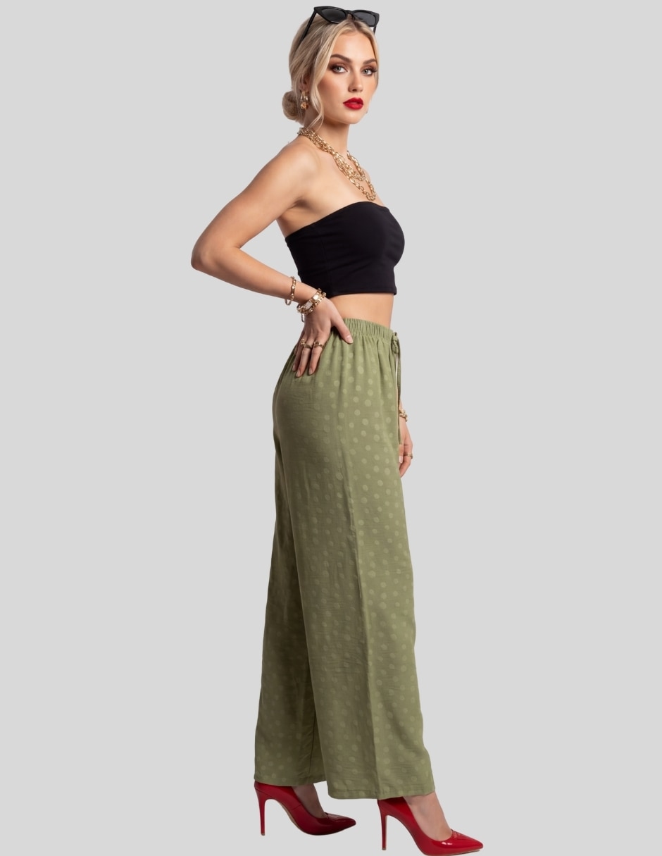 Pantalón Regular Pantalón Palazzo para Mujer Recto para mujer 4
