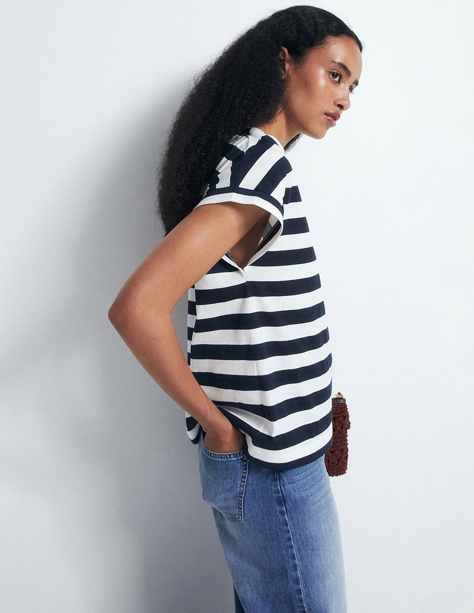Playera manga corta cuello redondo para mujer 4