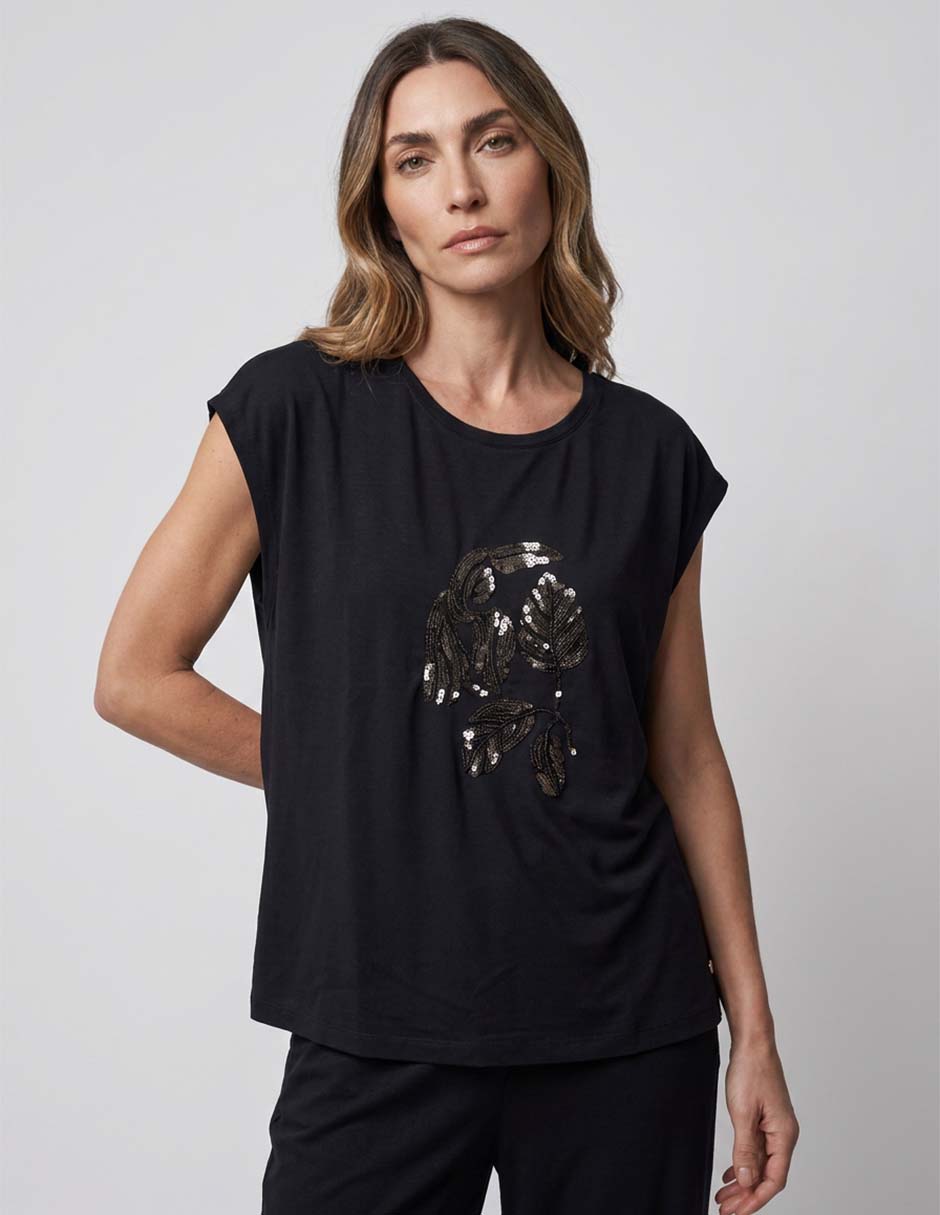 Playera manga corta cuello redondo para mujer Playera manga corta cuello redondo para mujer