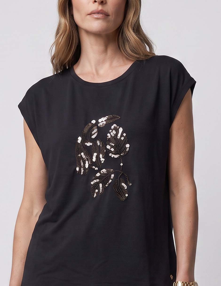 Playera manga corta cuello redondo para mujer 3