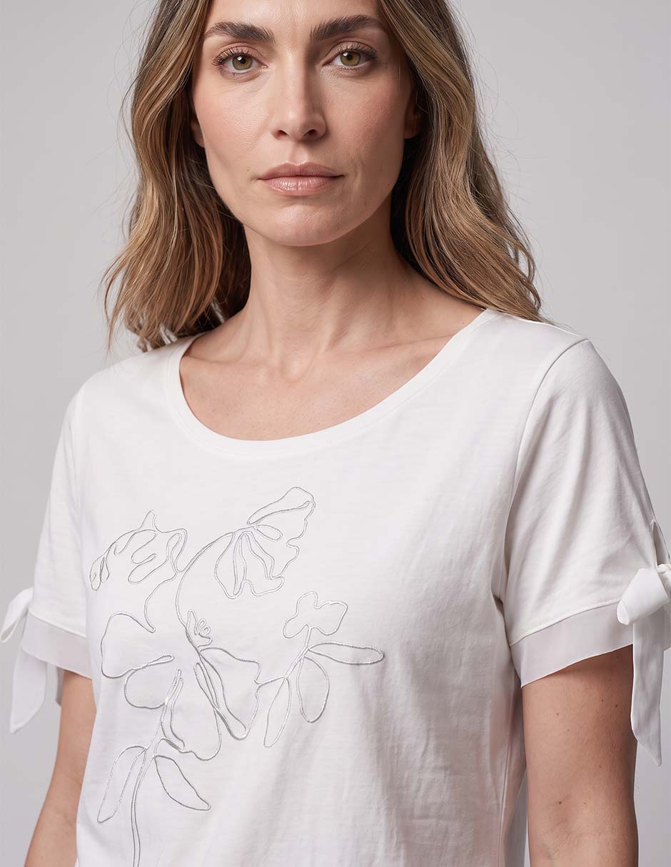 Player manga corta cuello redondo para mujer 3