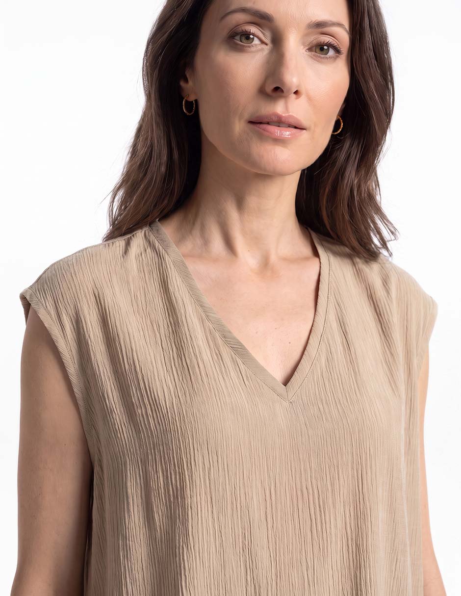Blusa manga corta para mujer 4