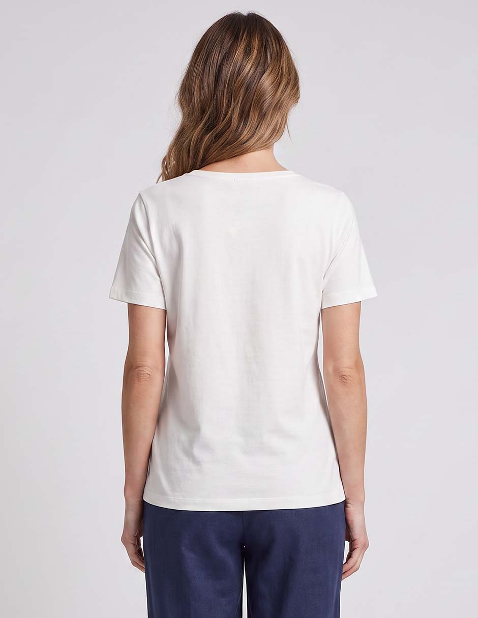 Playera manga corta cuello redondo para mujer 2