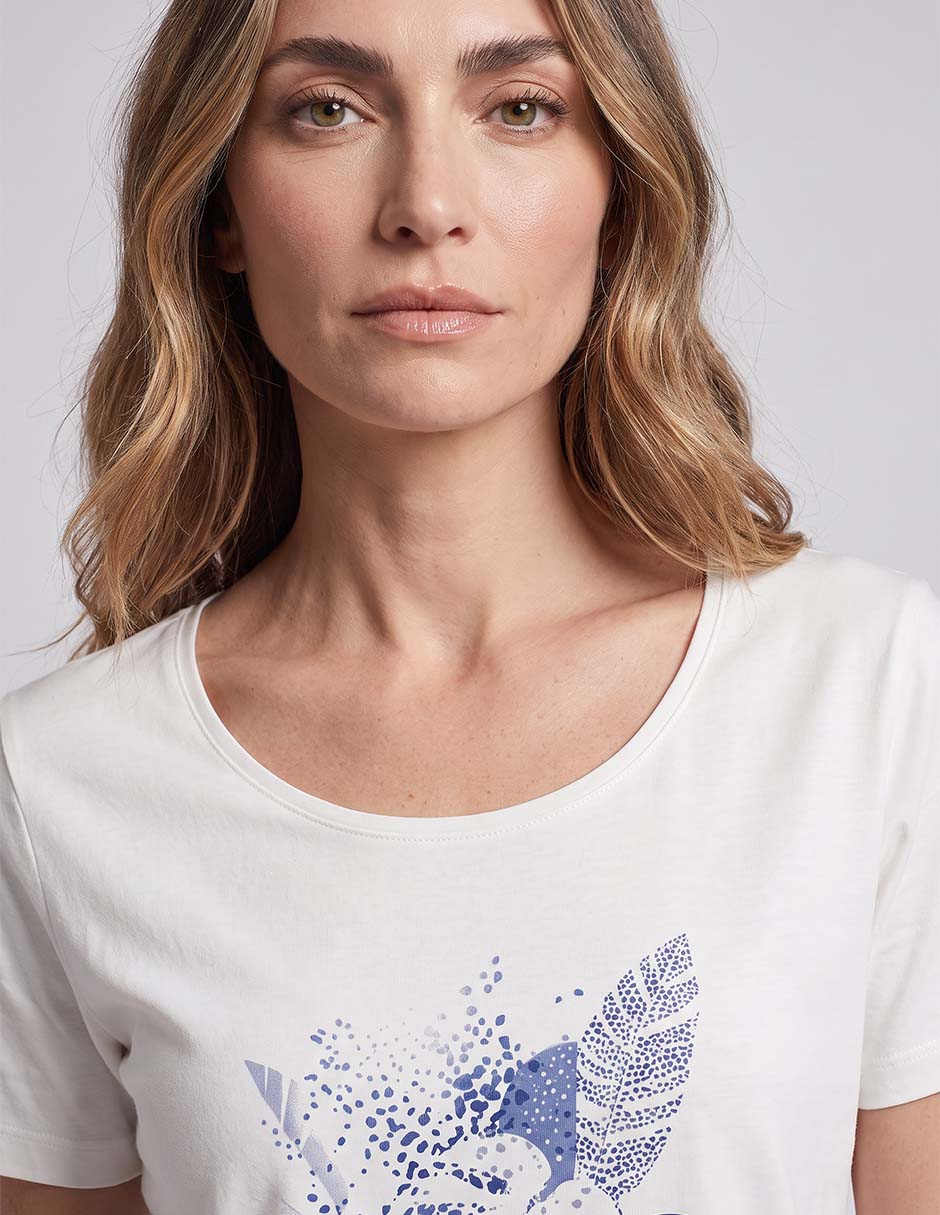 Playera manga corta cuello redondo para mujer 3