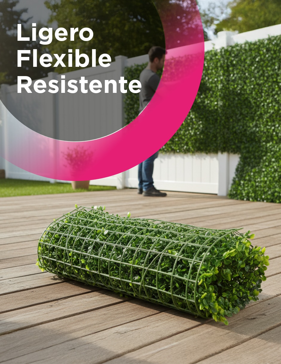 Follaje artificial muro verde sintetico pared 60 x 40 cm (10 piezas) 4