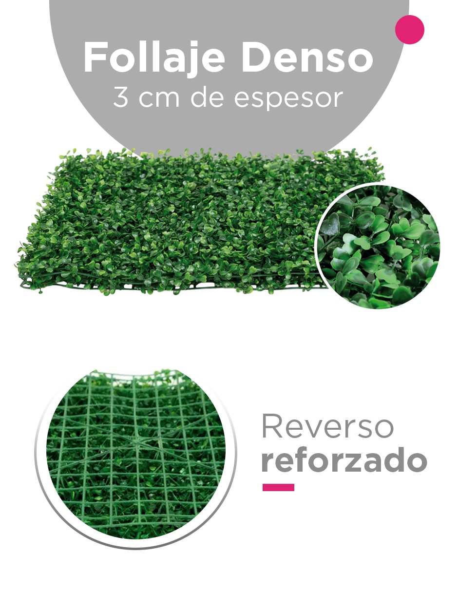 Follaje artificial muro verde sintetico pared 60 x 40 cm (10 piezas) 2