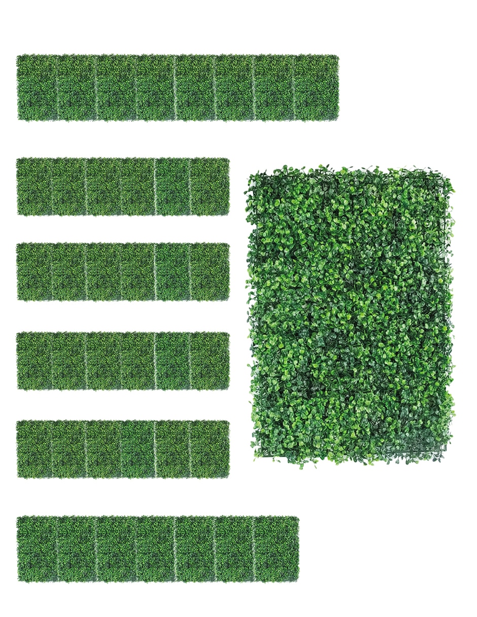 Follaje artificial muro verde sintetico pared 60 x 40 cm (10 piezas) Follaje artificial muro verde sintetico pared 60 x 40 cm (10 piezas)