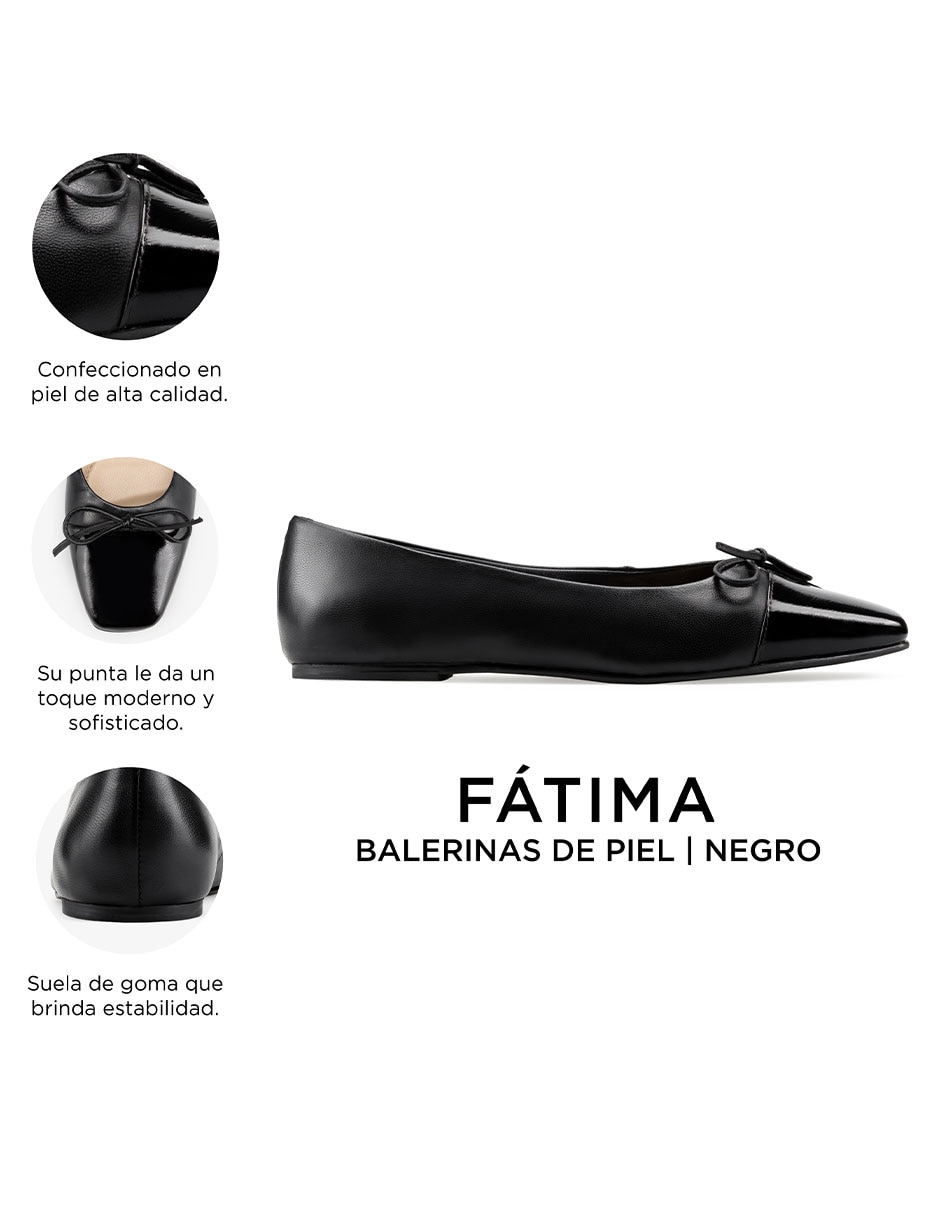 Balerina Davenia de piel para mujer