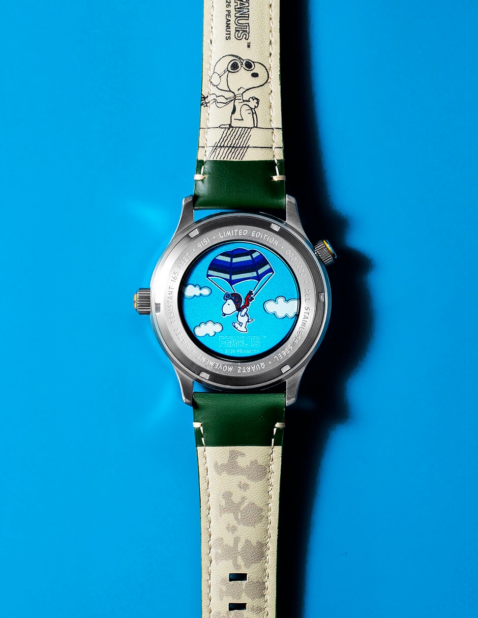 Reloj pulsera Avi-8 Hawker Hurricane Mckellar Dual Time Peanuts Snoopy Flying Ace Edición Limitada para hombre AV-4151-05