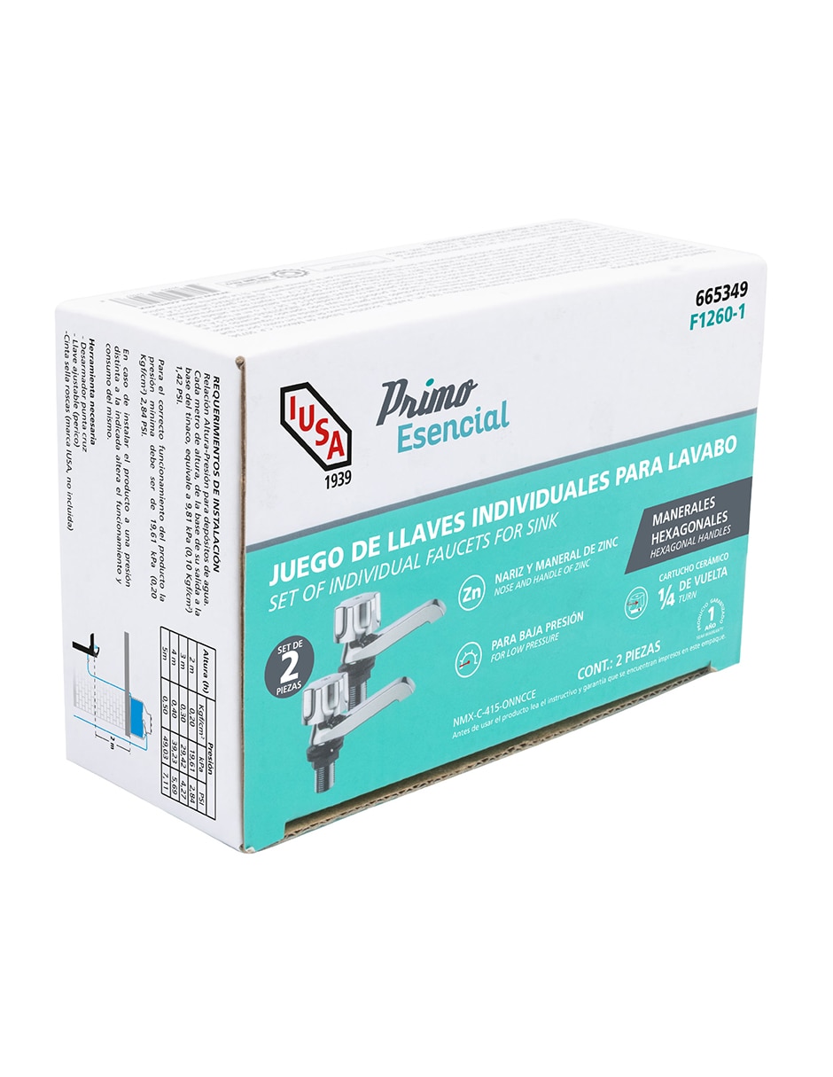 Llave mezcladora para baño Iusa