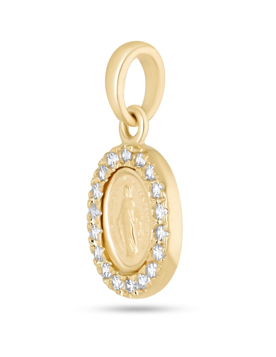 Medalla de Virgen de Guadalupe de Oro amarillo 14 K 3