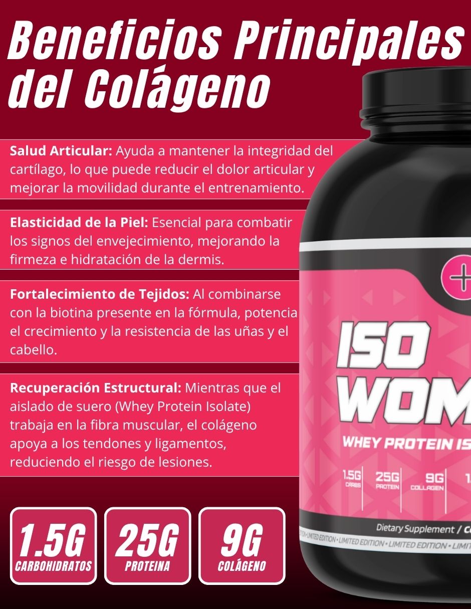 Kit de Iso Woman + Glutamina + Creatina Mote Than Pure con biotina y colágeno sabor Galleta