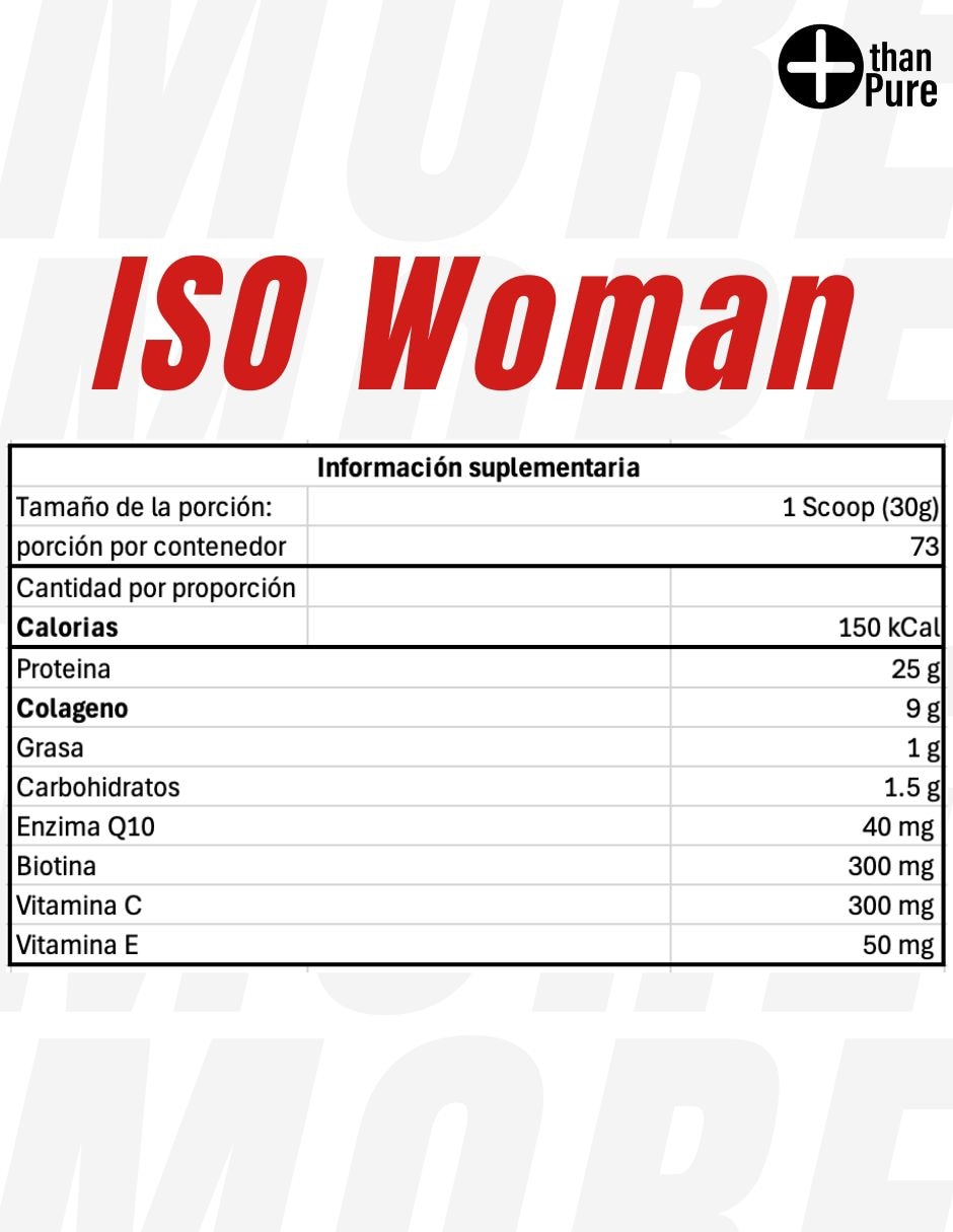Kit de Iso Woman + Glutamina + Creatina Mote Than Pure con biotina y colágeno sabor Galleta