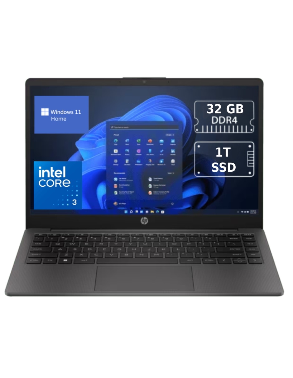 Laptop 240R G10 14a Gen 14 pulgadas HD Intel core 3 Intel UHD 32 GB RAM 1 TB SSD