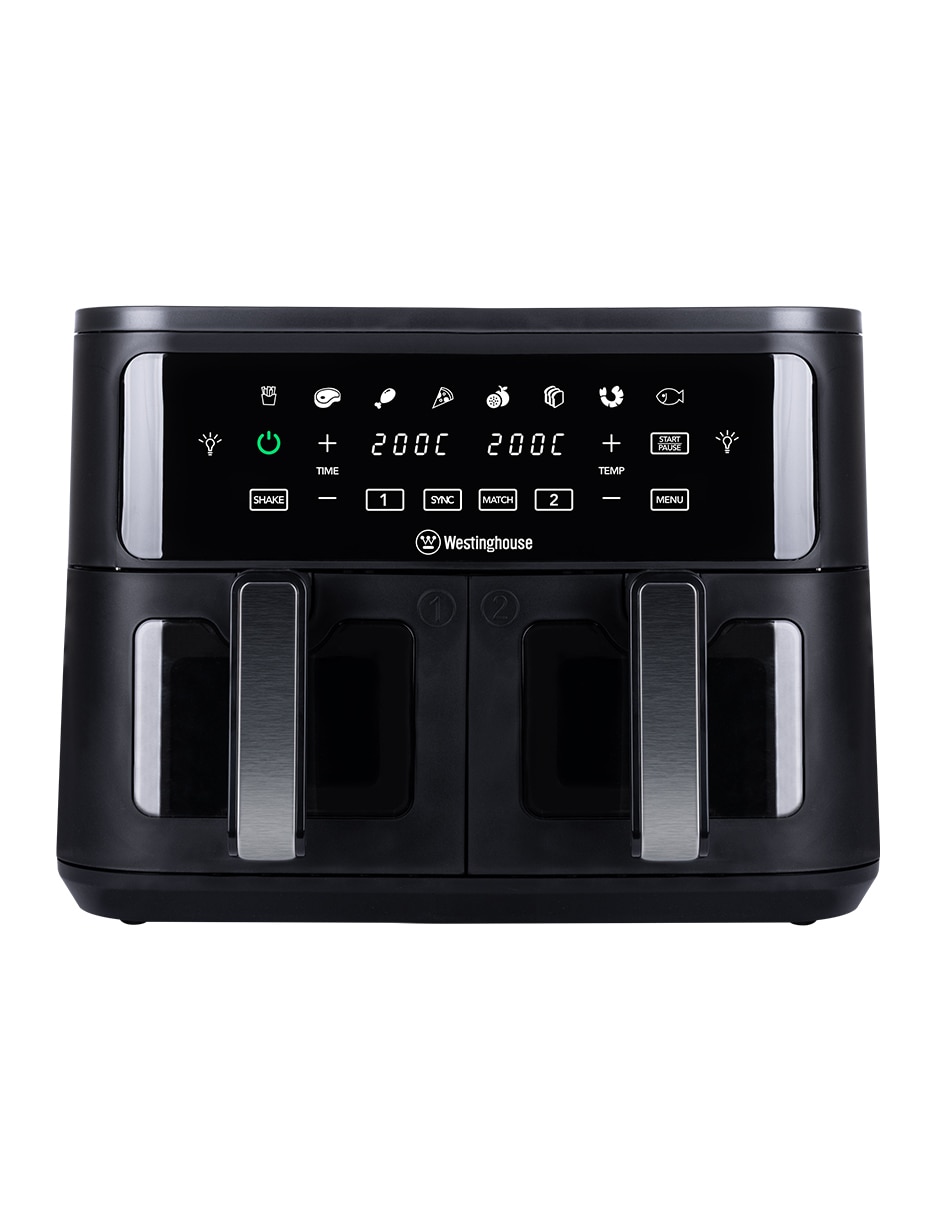 Freidora de aire con Compartimento doble Westinghouse 11 L WKAFID902