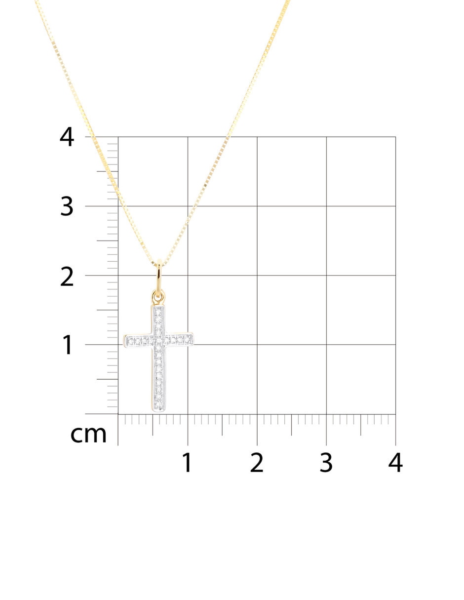 Dije de cruz de oro amarillo 14 K 2