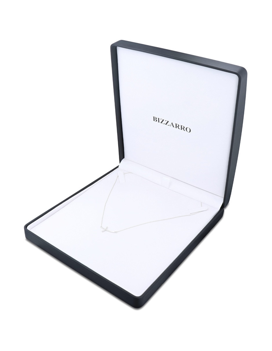 Dije de cruz de oro blanco 14 K 4