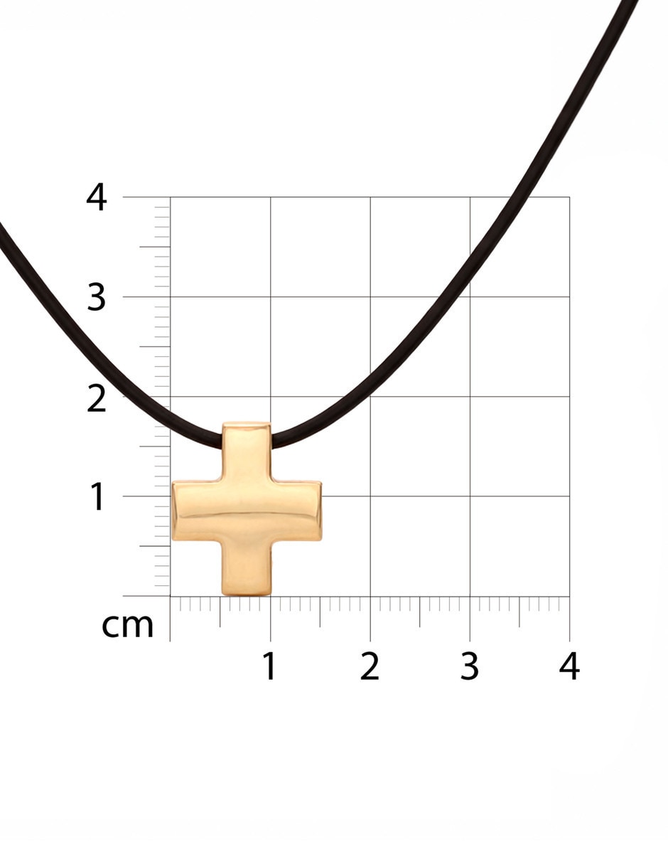 Dije de cruz de oro amarillo 14 K 2