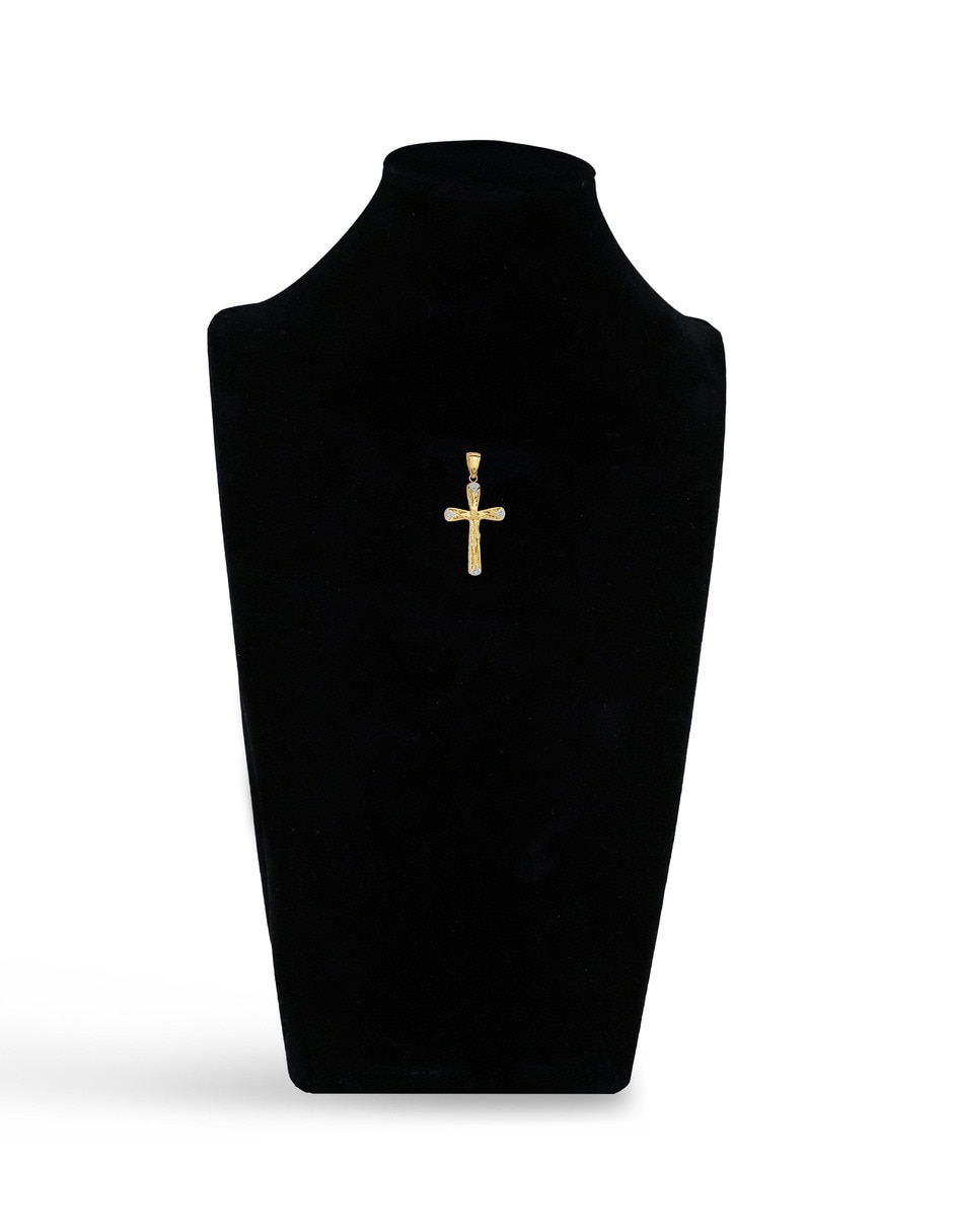 Dije de crucifijo Joyerías Bizzarro de oro amarillo 14 K