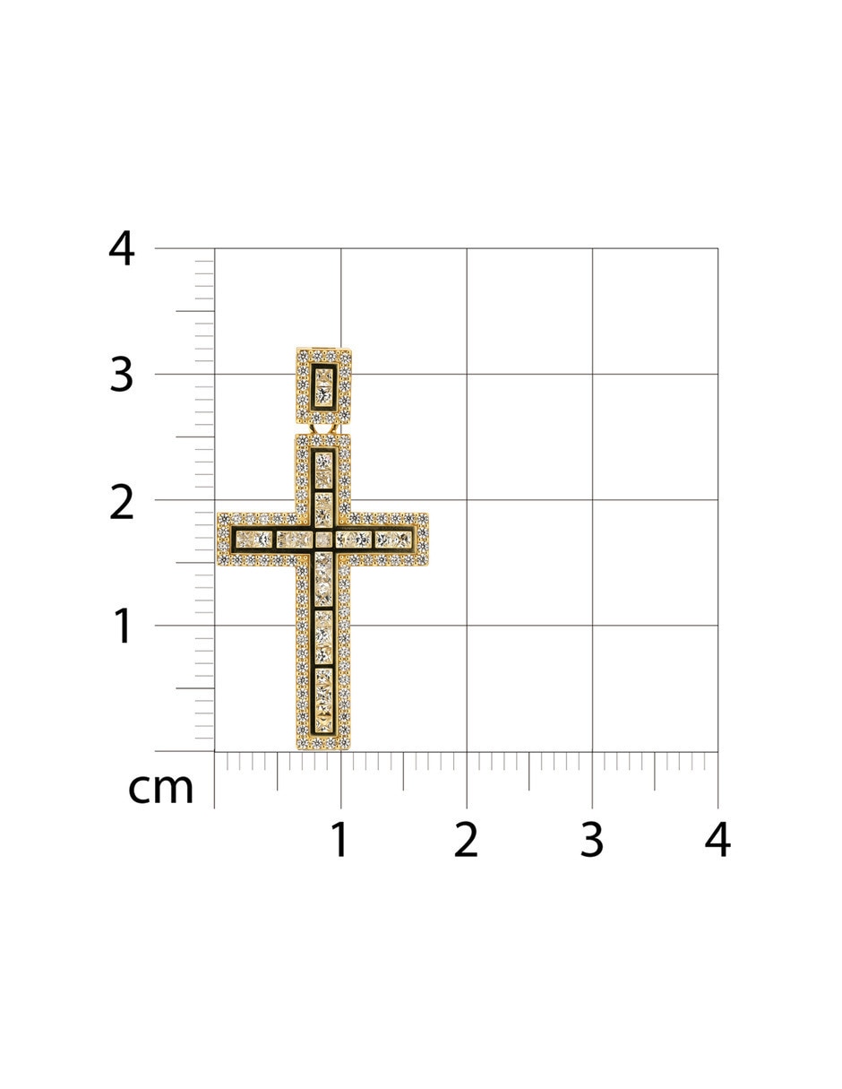 Dije de cruz de oro amarillo 14 K 2