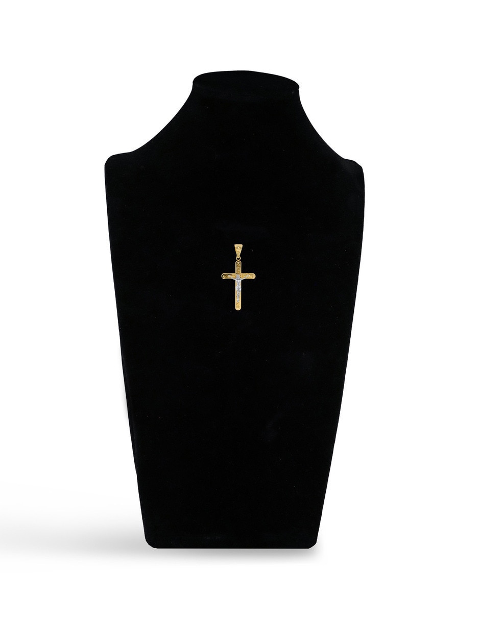 Dije de crucifijo Joyerías Bizzarro de oro florentino 14 K