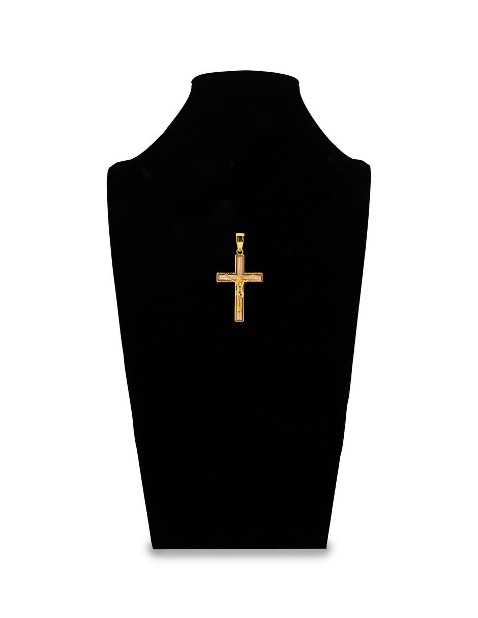 Dije de crucifijo de oro amarillo 14 K 2