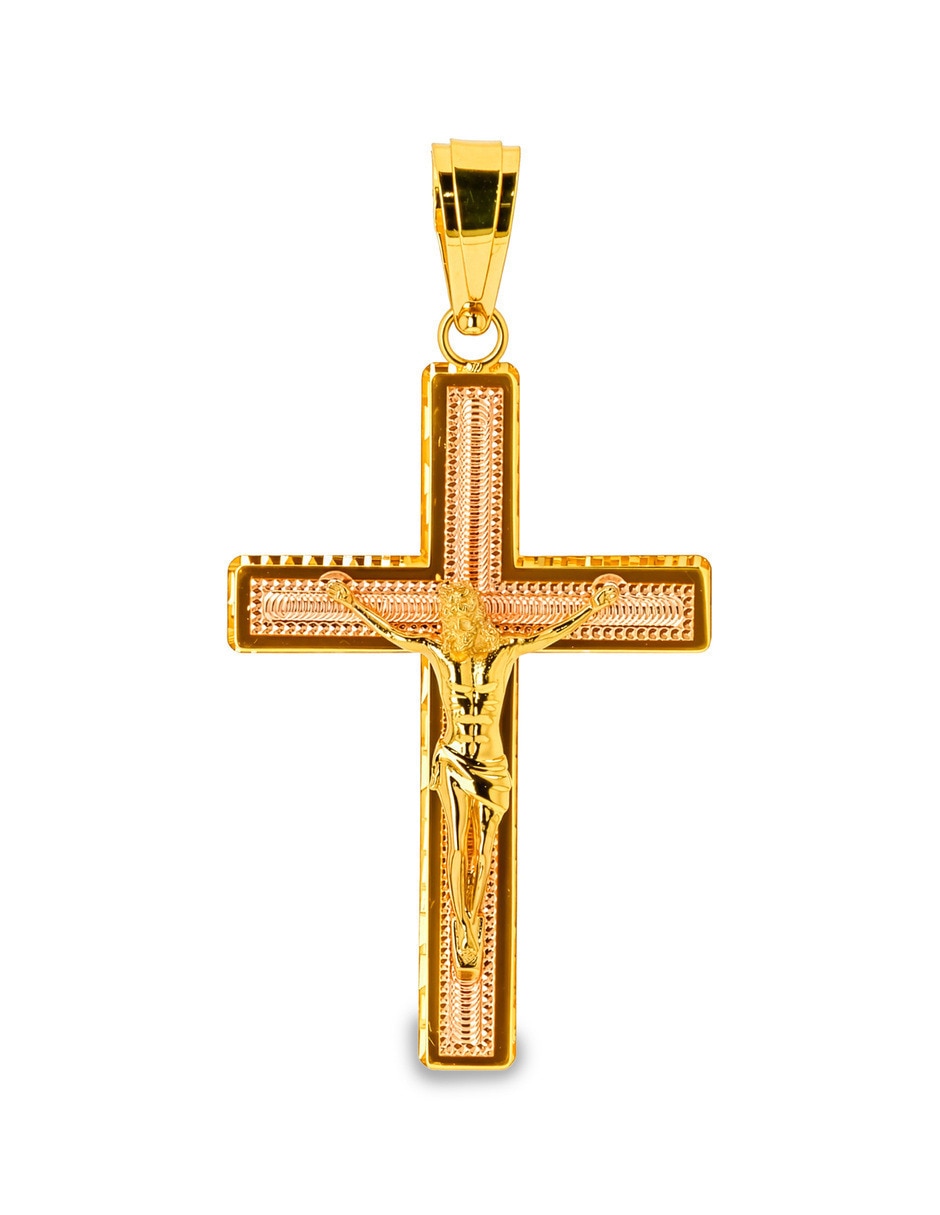 Dije de crucifijo de oro amarillo 14 K Dije de crucifijo de oro amarillo 14 K
