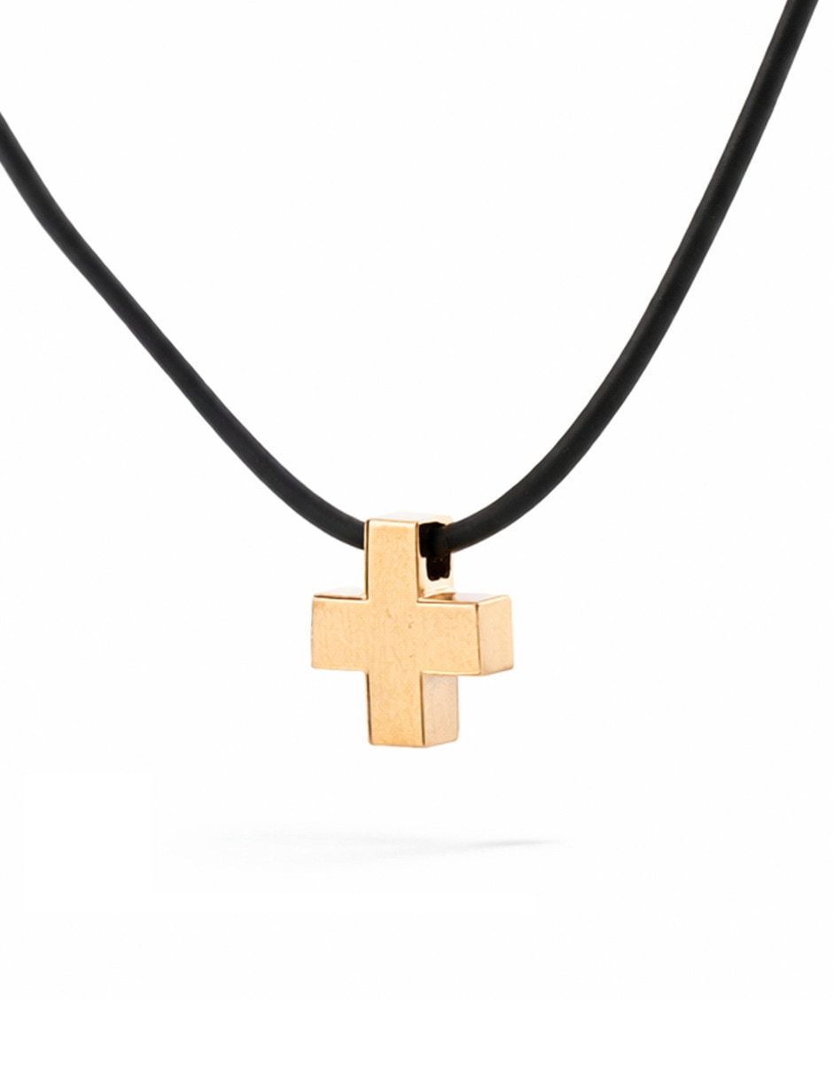 Dije de cruz de oro amarillo 14 K 3