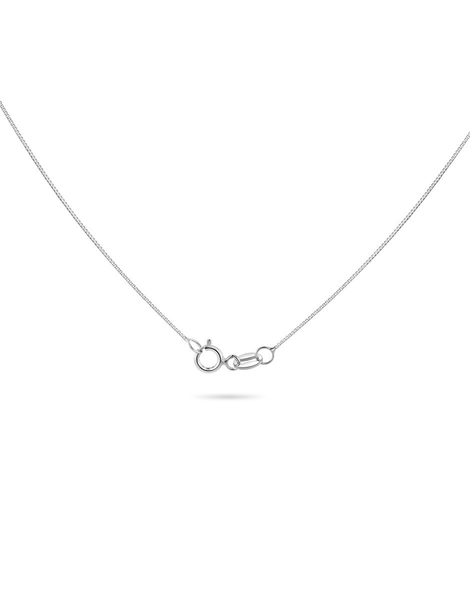 Dije de cruz de oro blanco 14 K 2