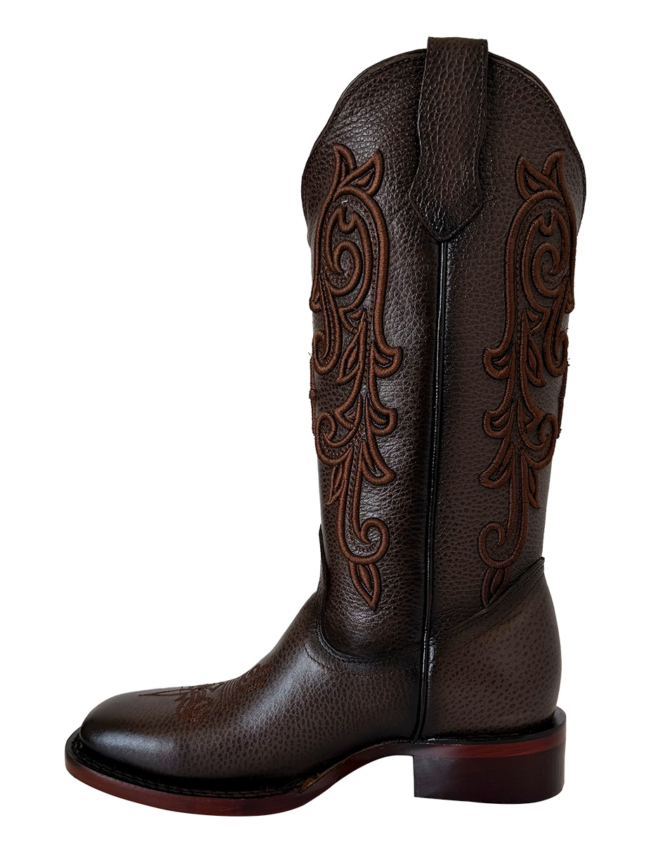 Bota cowboy media pierna bdp botas de pedro vaquero de piel bovino para mujer