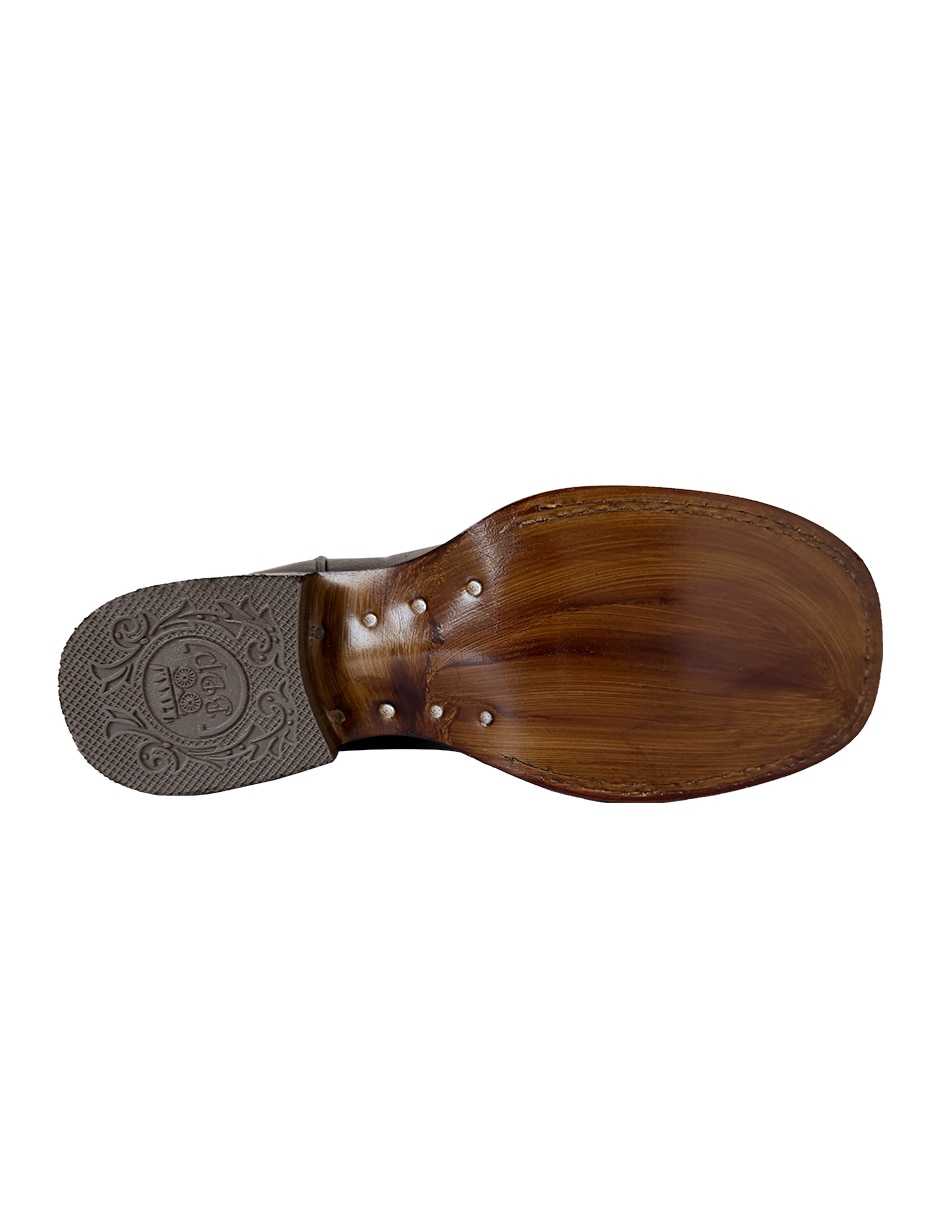 Bota cowboy media pierna bdp de piel para mujer 7