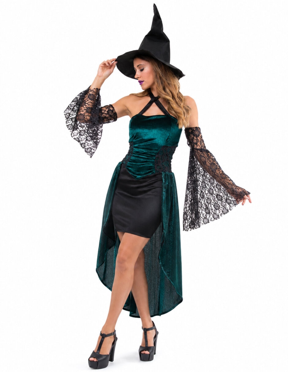 Disfraz Rev de bruja halloween para mujer