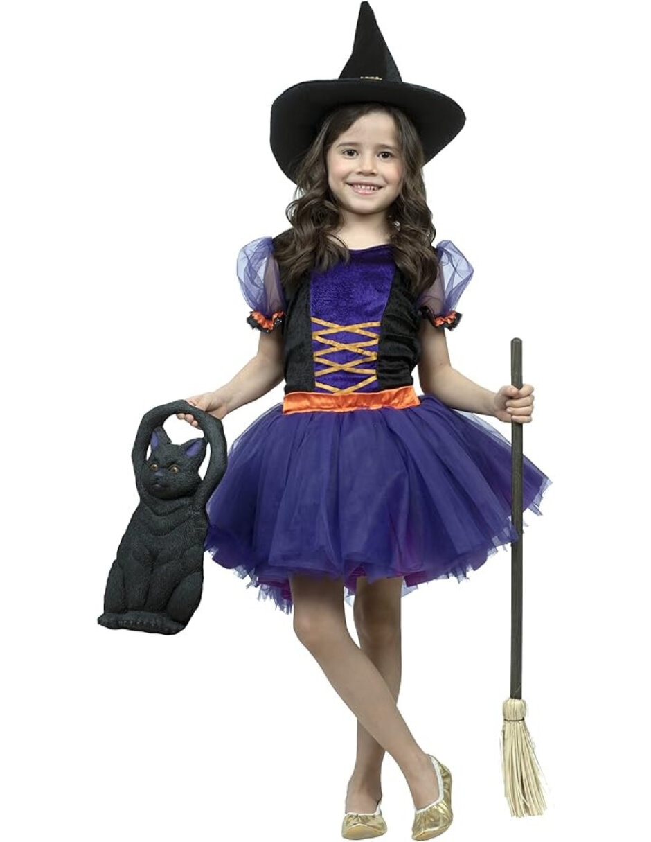 Disfraz Rev de bruja halloween para niña