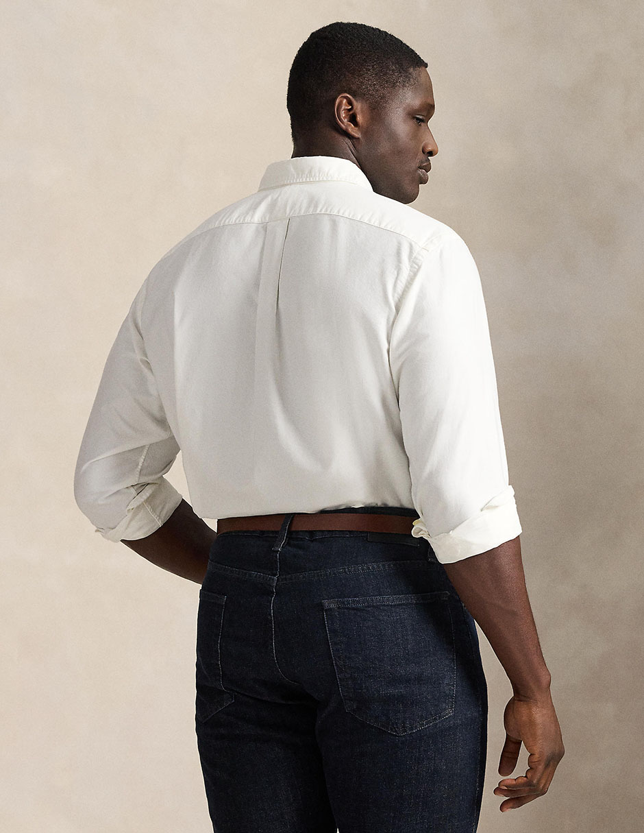 Camisa business casual de algodón manga larga para hombre 4