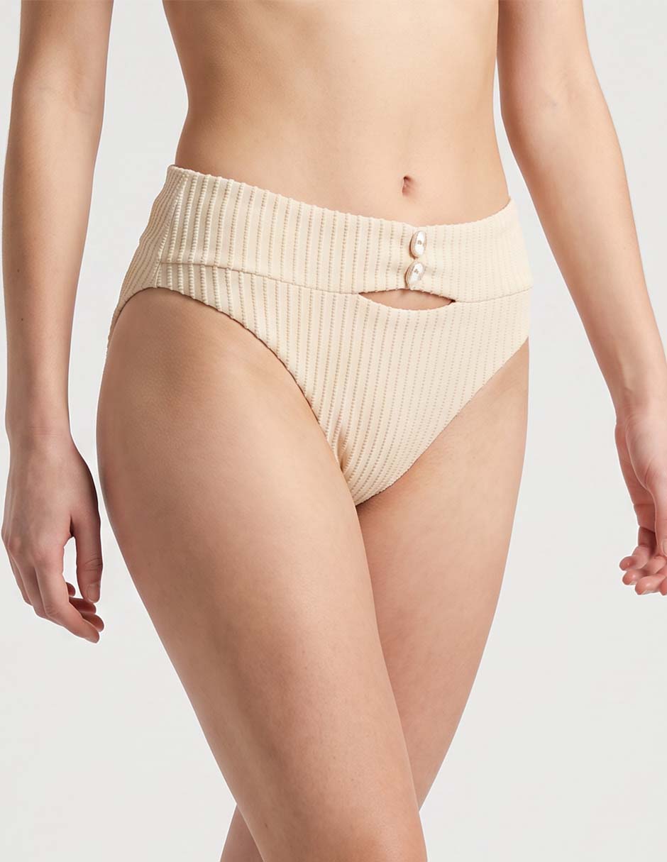 Bikini estampado a rayas a la cintura para mujer Bikini estampado a rayas a la cintura para mujer