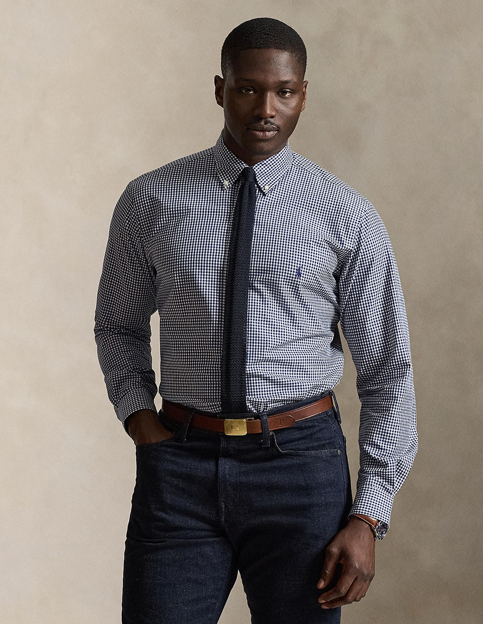 Camisa business casual de algodón manga larga para hombre Camisa business casual de algodón manga larga para hombre