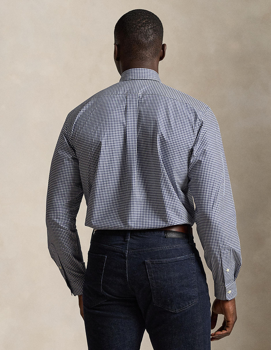 Camisa business casual de algodón manga larga para hombre 7