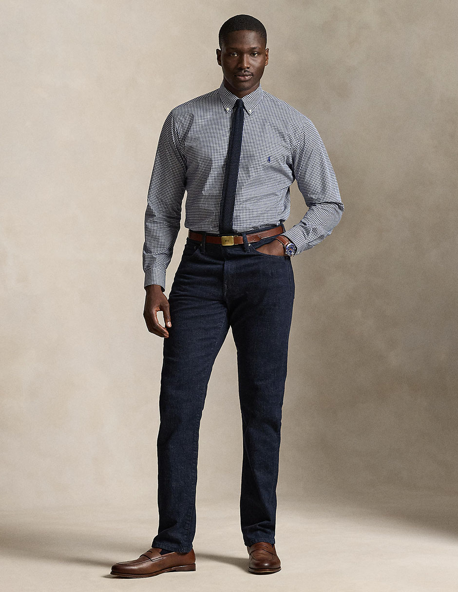 Camisa business casual de algodón manga larga para hombre 5
