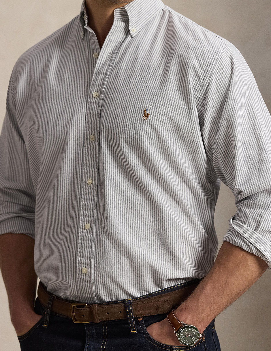 Camisa casual de algodón manga larga para hombre 4