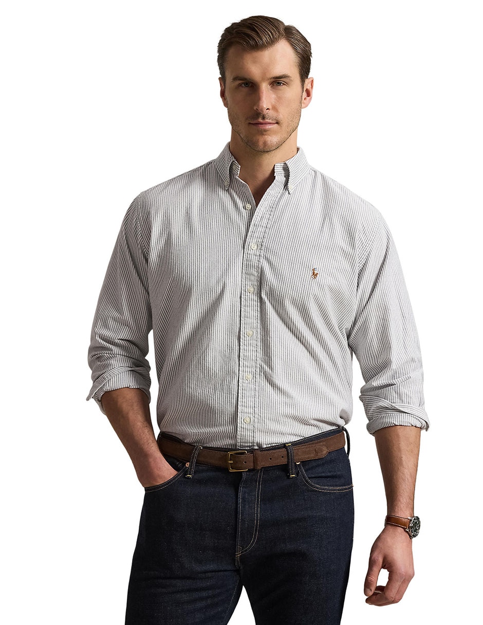 Camisa casual de algodón manga larga para hombre 5