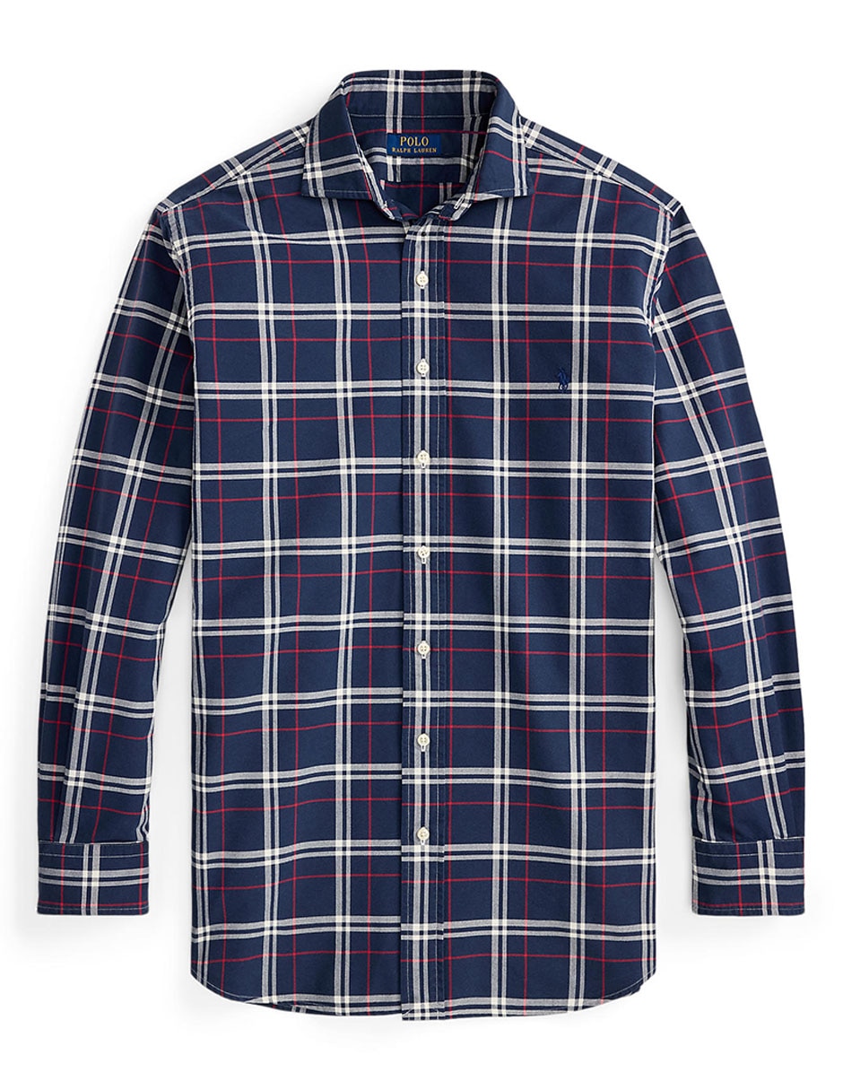 Camisa casual de algodón manga larga para hombre 7