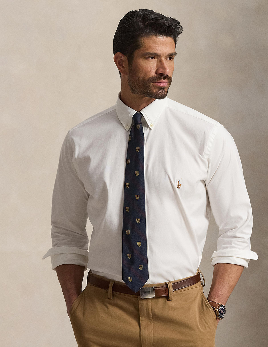 Camisa casual de algodón manga larga para hombre